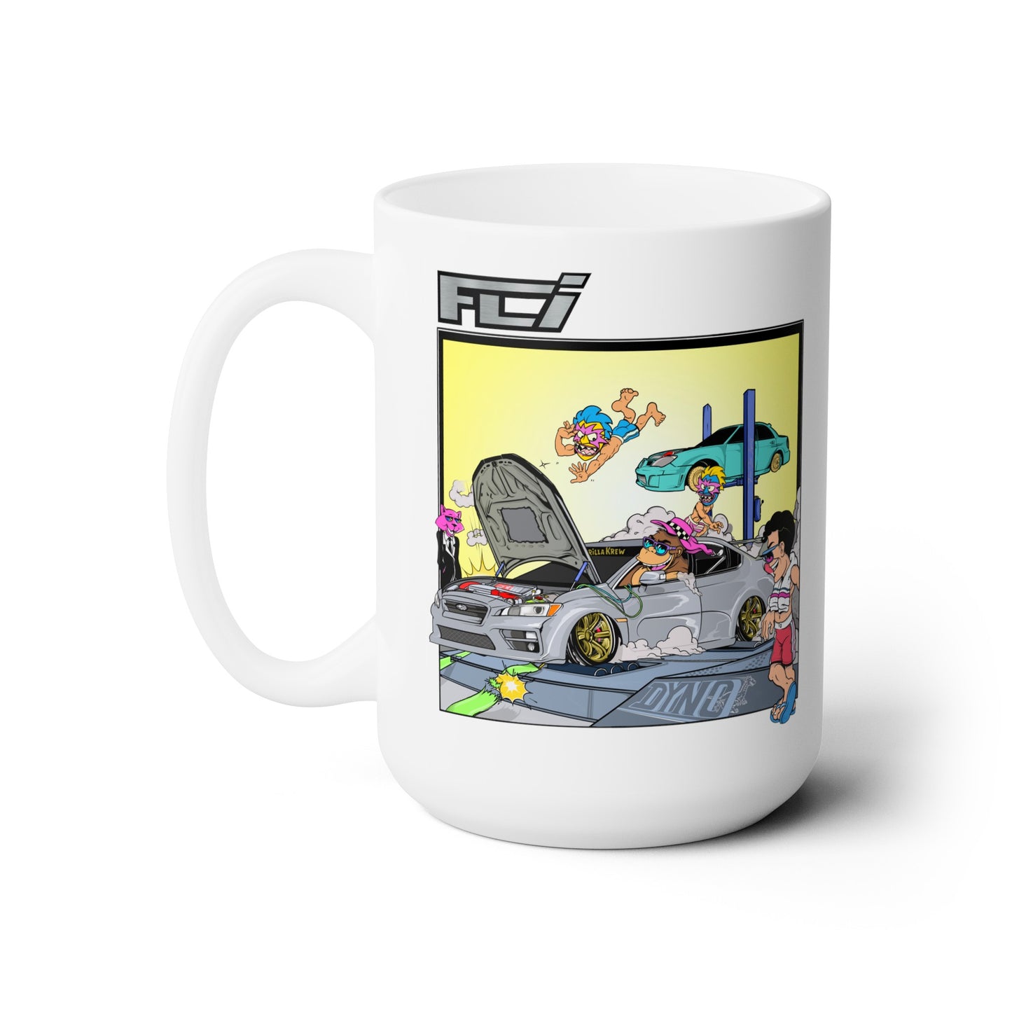 Santa Rosa's Fun Coffee Mugs: FLI "Subaru Dyno" Coffee Mug