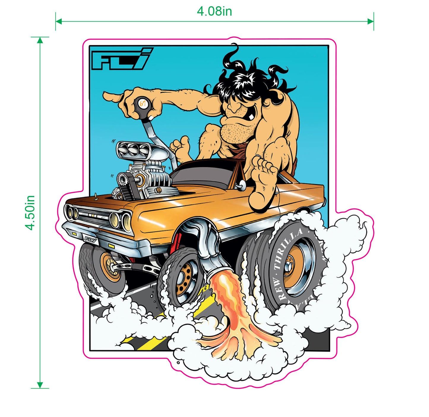 Santa Rosa's Fun Stickers: FLI "GTX Burnout" Sticker