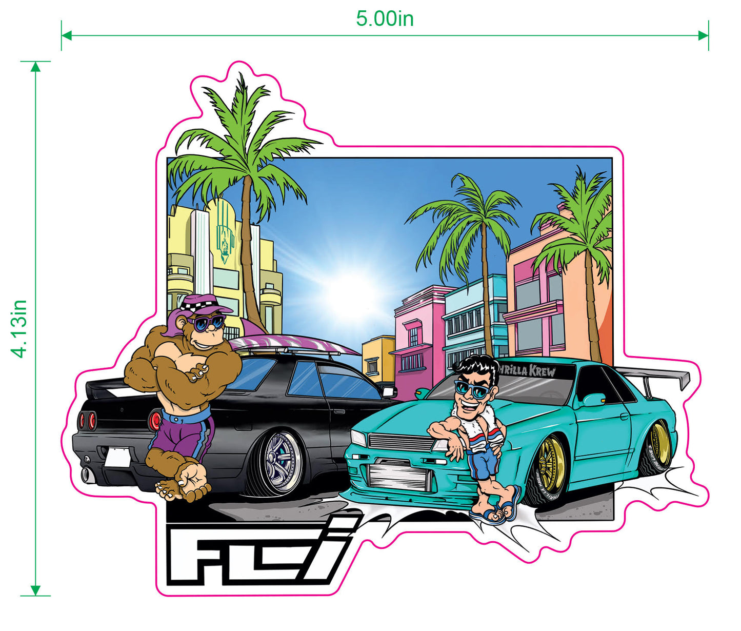 Santa Rosa's Fun Stickers: FLI "Godzilla" Sticker
